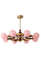Elysian Circlet Wood & Glass Chandelier