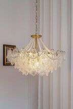Embossed Pearls Glass Chandelier
