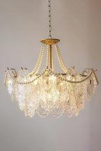 Embossed Pearls Glass Chandelier