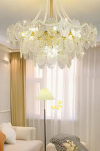 Embossed Pearls Glass Chandelier