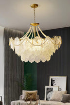 Embossed Pearls Glass Chandelier