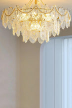 Embossed Pearls Glass Chandelier