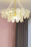 Embossed Pearls Glass Chandelier