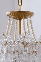 Embossed Pearls Glass Chandelier