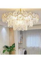 Embossed Pearls Glass Chandelier