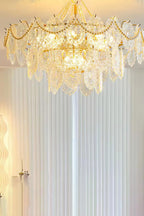 Embossed Pearls Glass Chandelier