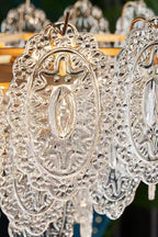 Embossed Pearls Glass Chandelier