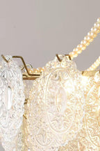Embossed Pearls Glass Chandelier