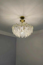 Embossed Pearls Glass Chandelier