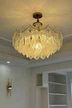 Embossed Pearls Glass Chandelier