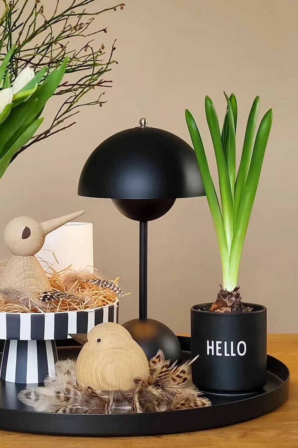 Semi-Circle Table Lamp Portable