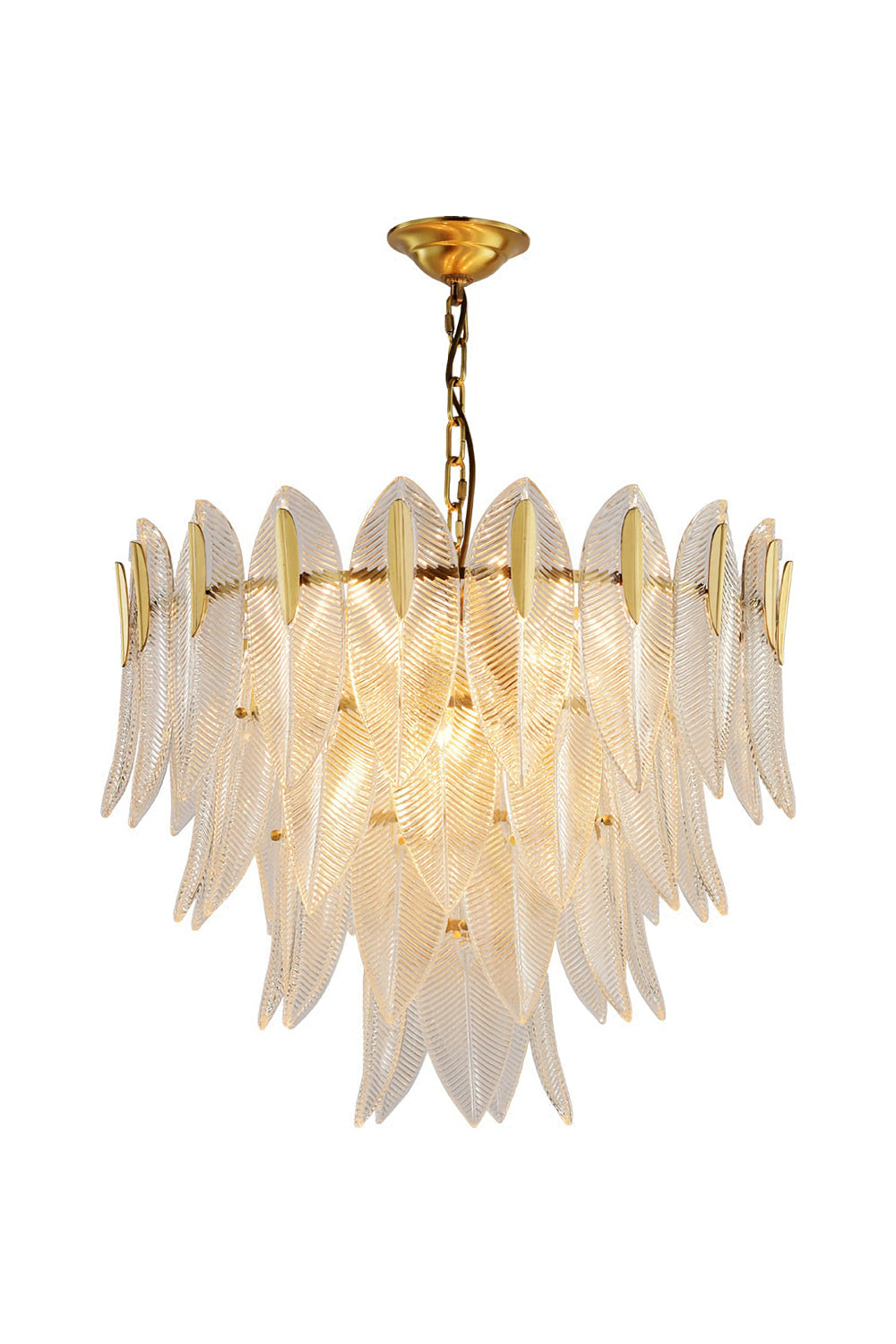 Glass Feathers Chandelier
