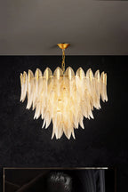 Glass Feathers Chandelier