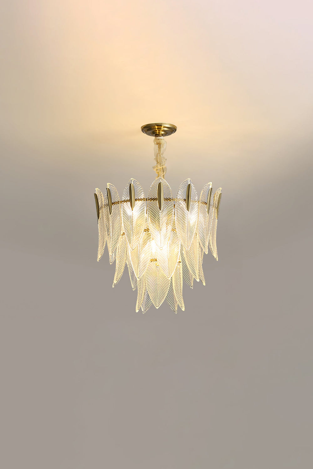 Glass Feathers Chandelier
