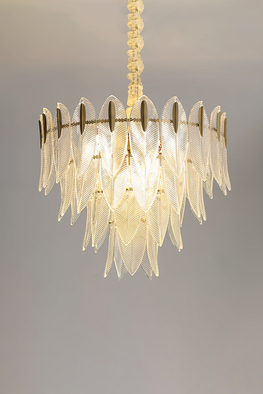 Glass Feathers Chandelier
