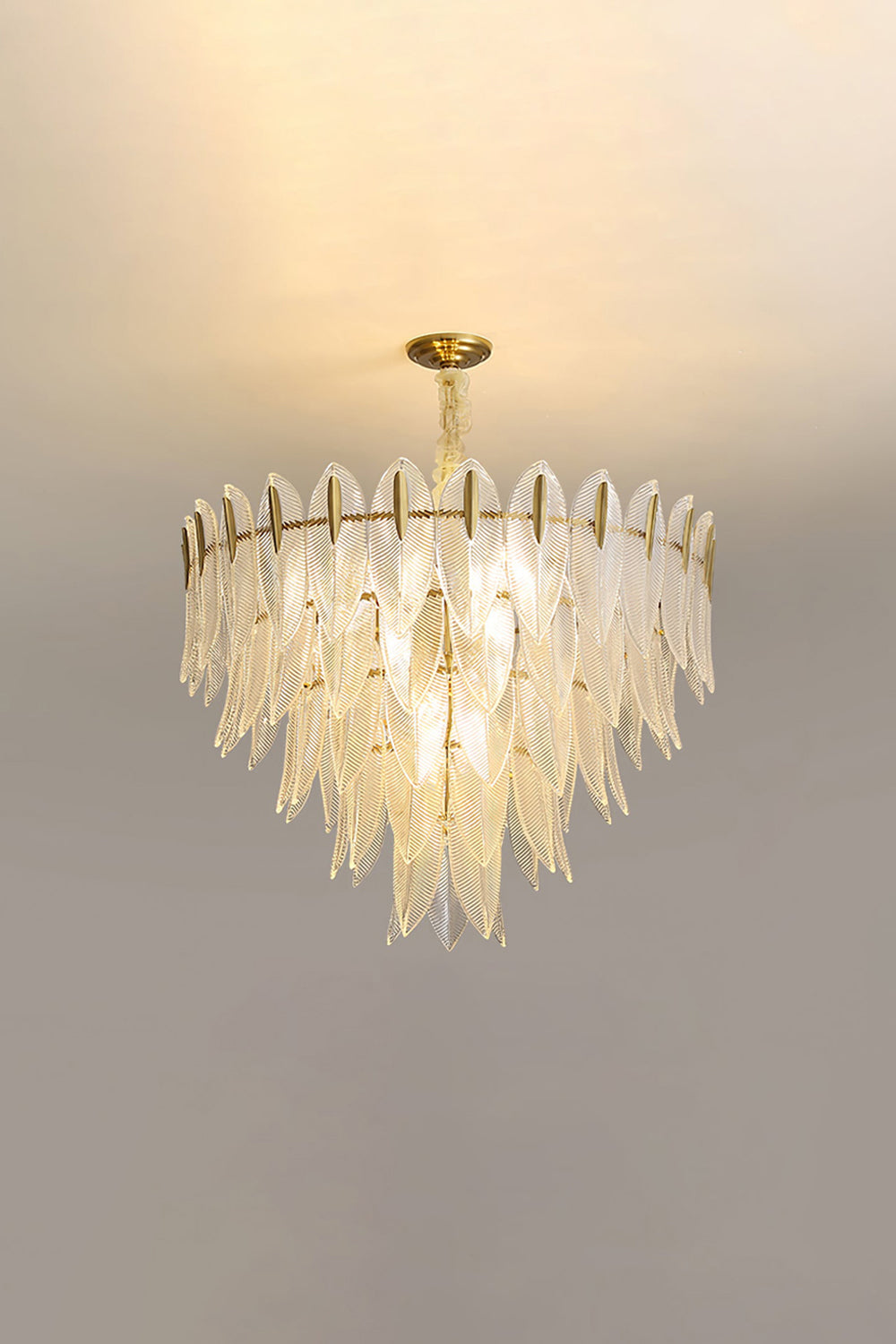 Glass Feathers Chandelier