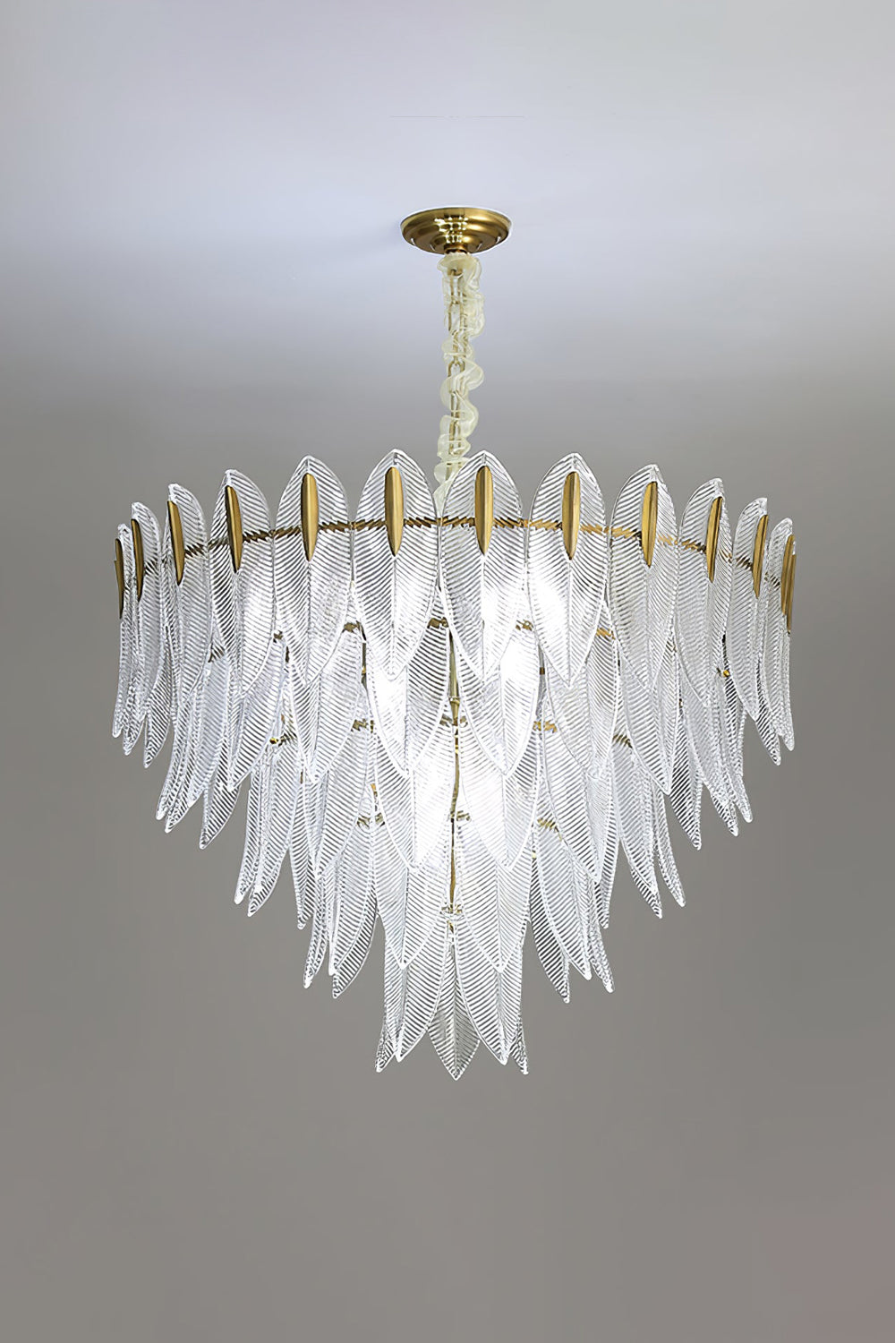 Glass Feathers Chandelier