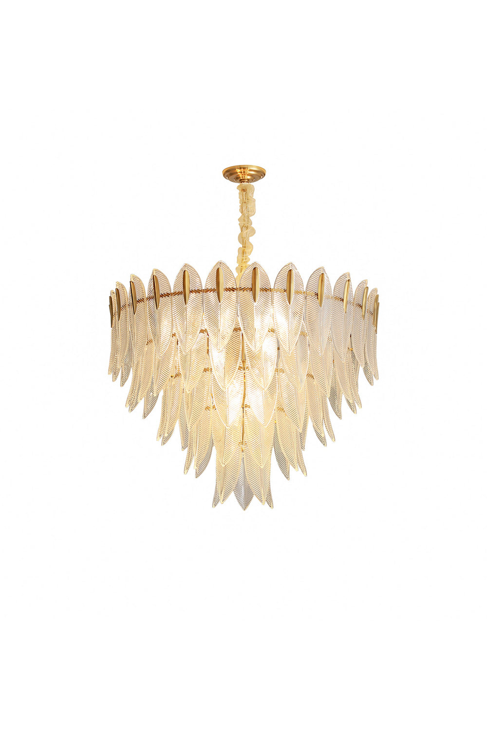 Glass Feathers Chandelier