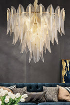 Glass Feathers Chandelier