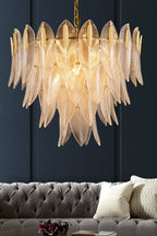 Glass Feathers Chandelier