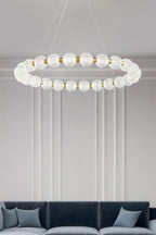 Luxury Pearl Ring Chandelier