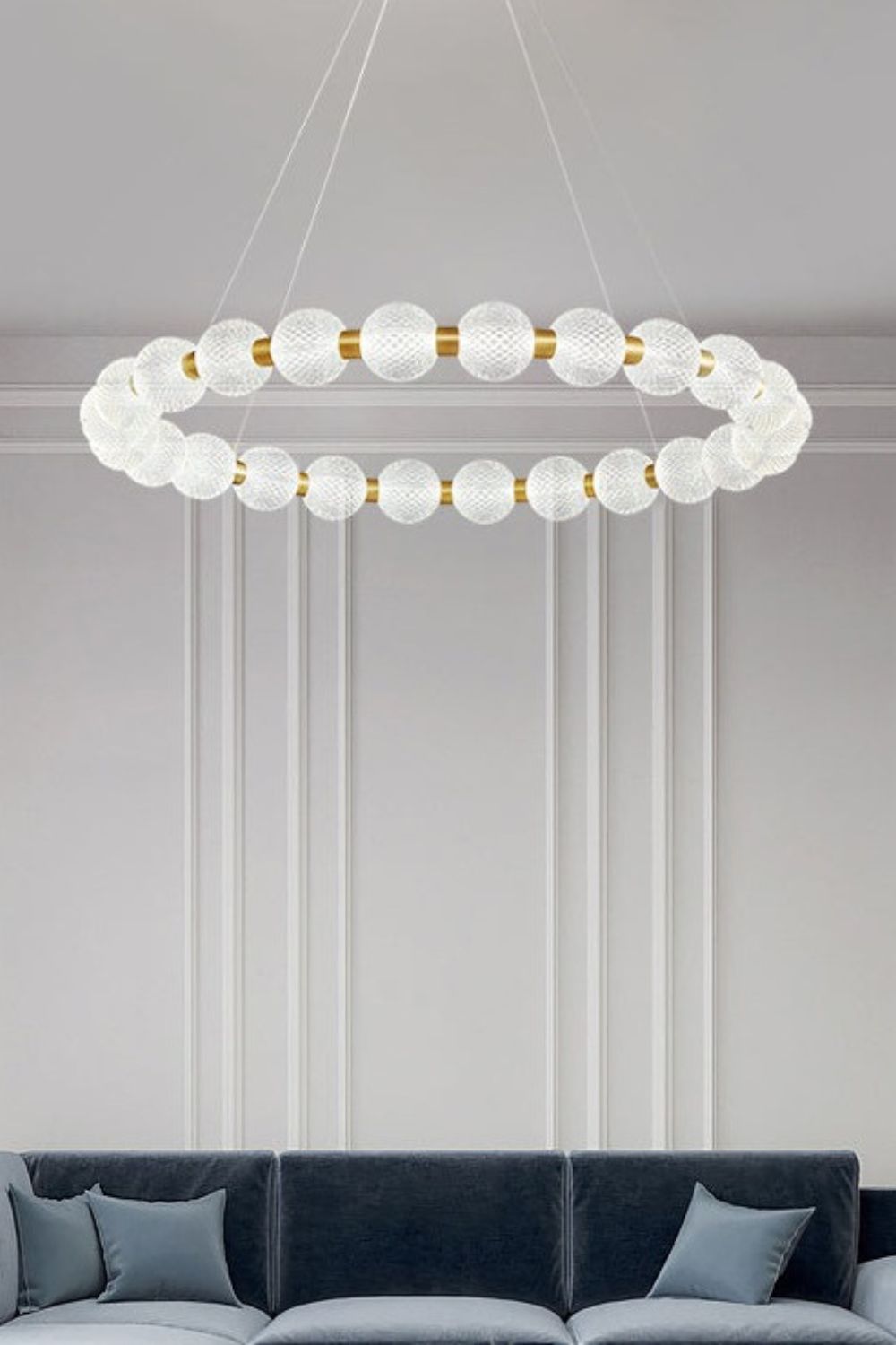 Luxury Pearl Ring Chandelier