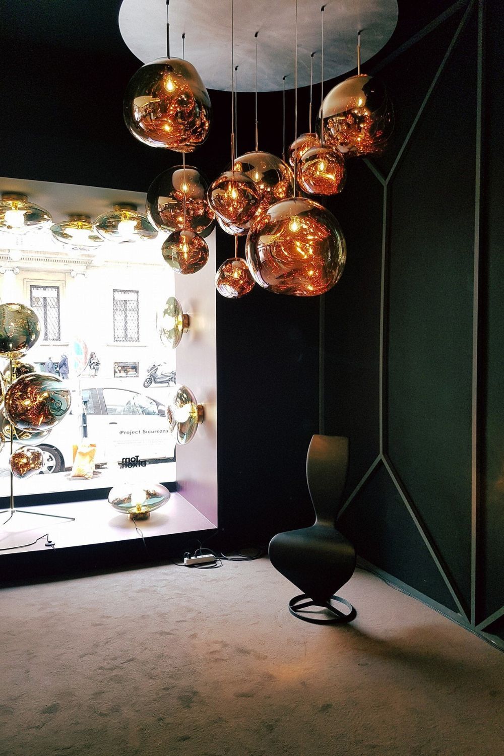 Metallic Lava Glass Pendant Lamp