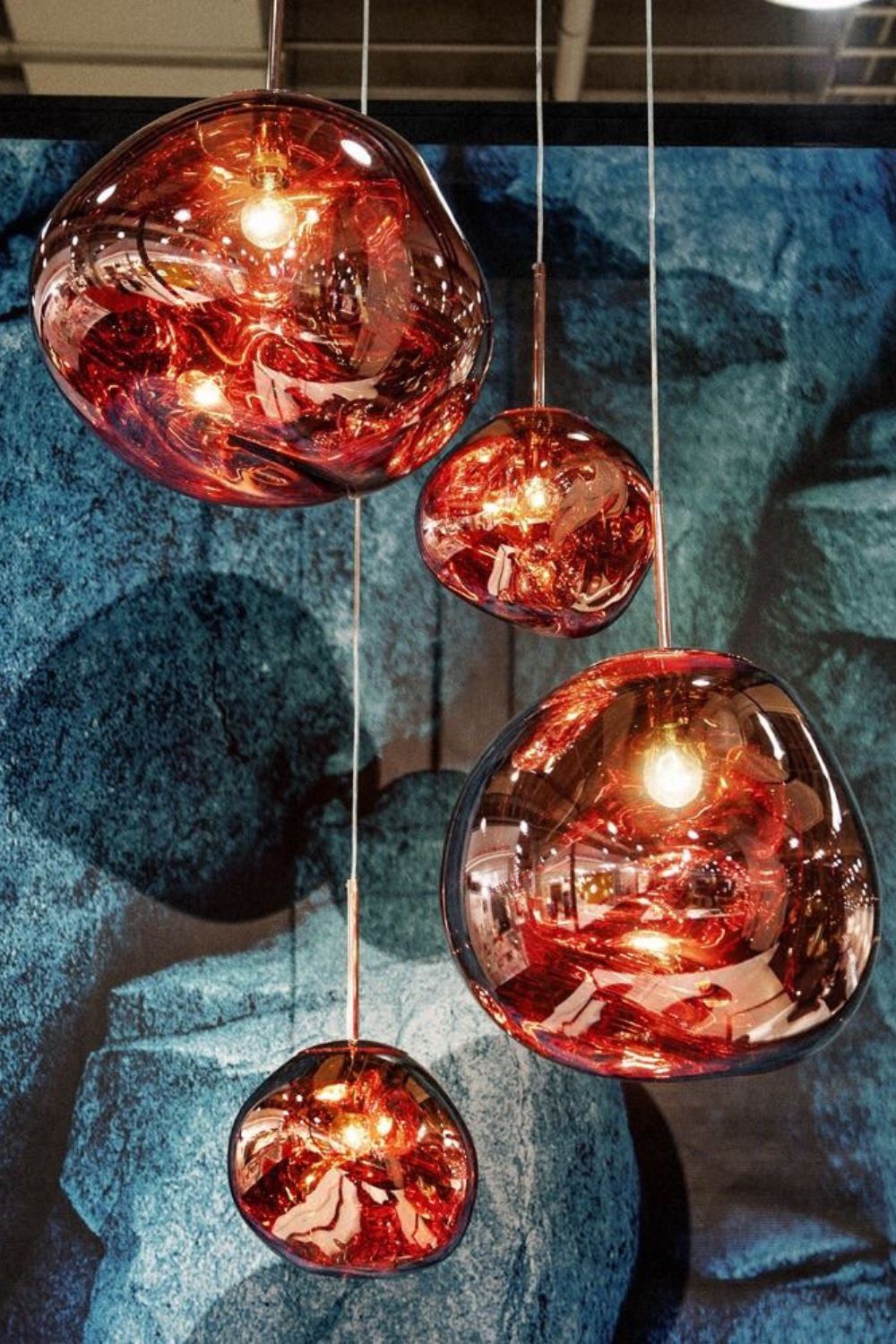 Metallic Lava Glass Pendant Lamp