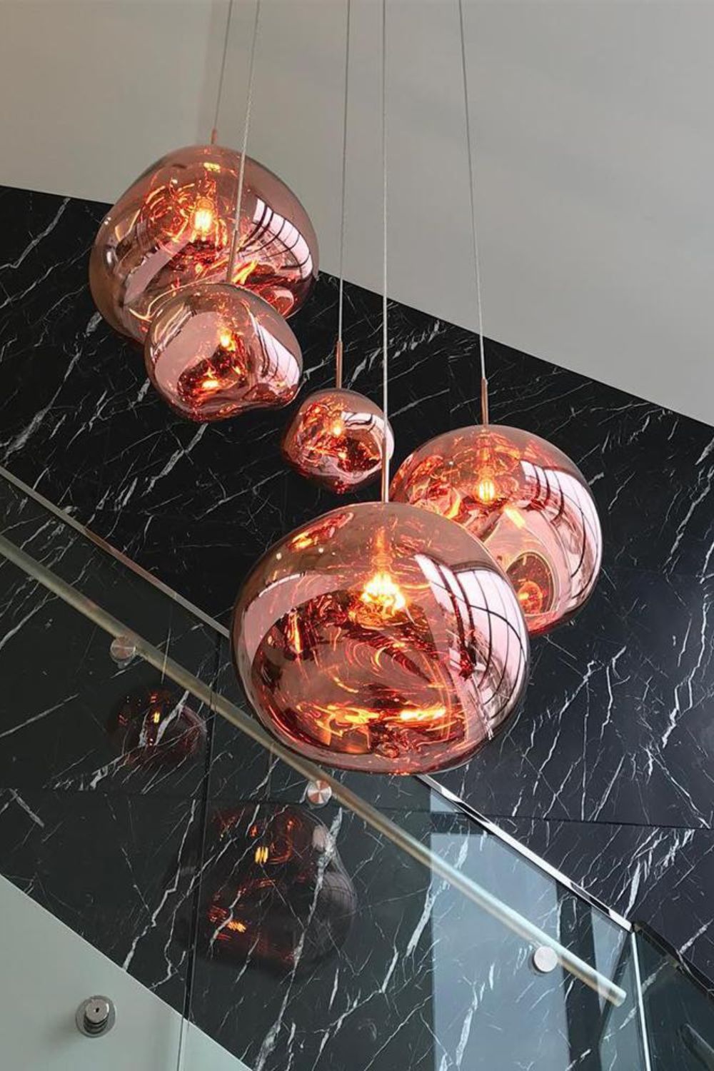 Metallic Lava Glass Pendant Lamp