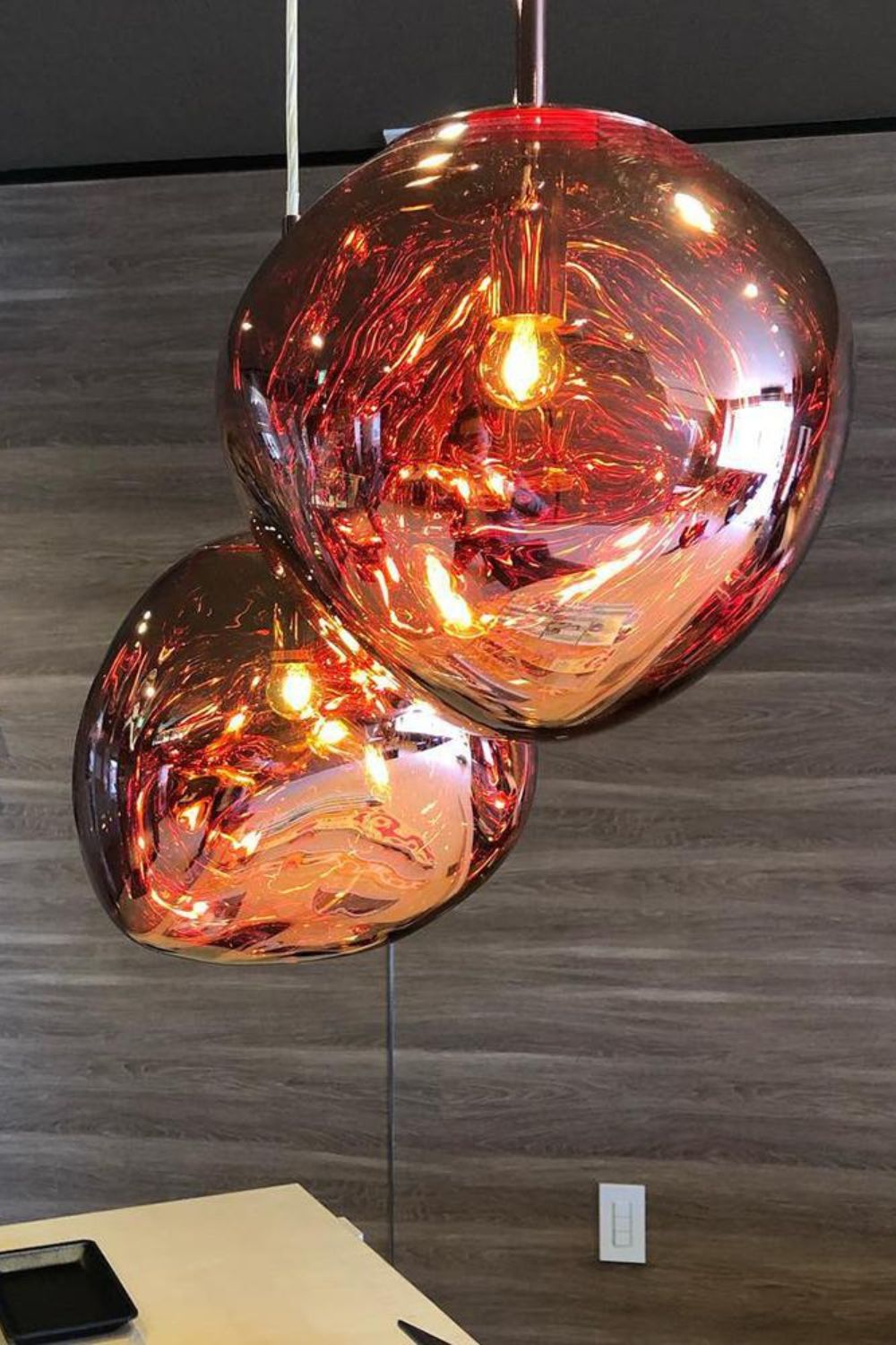 Metallic Lava Glass Pendant Lamp