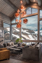 Metallic Lava Glass Pendant Lamp