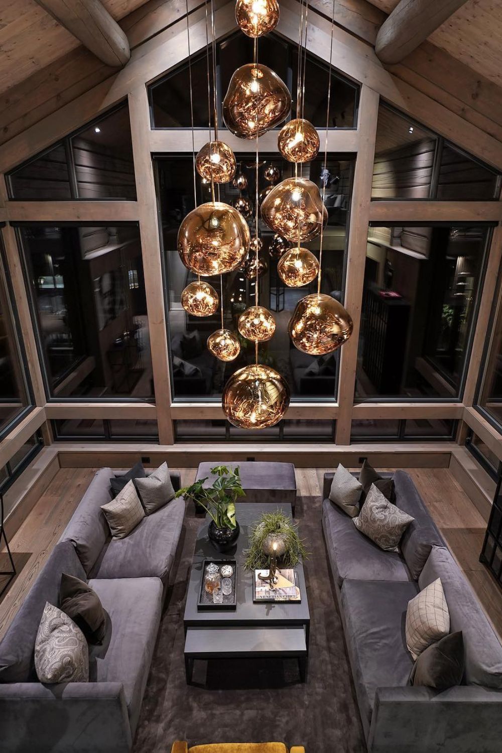 Metallic Lava Glass Pendant Lamp