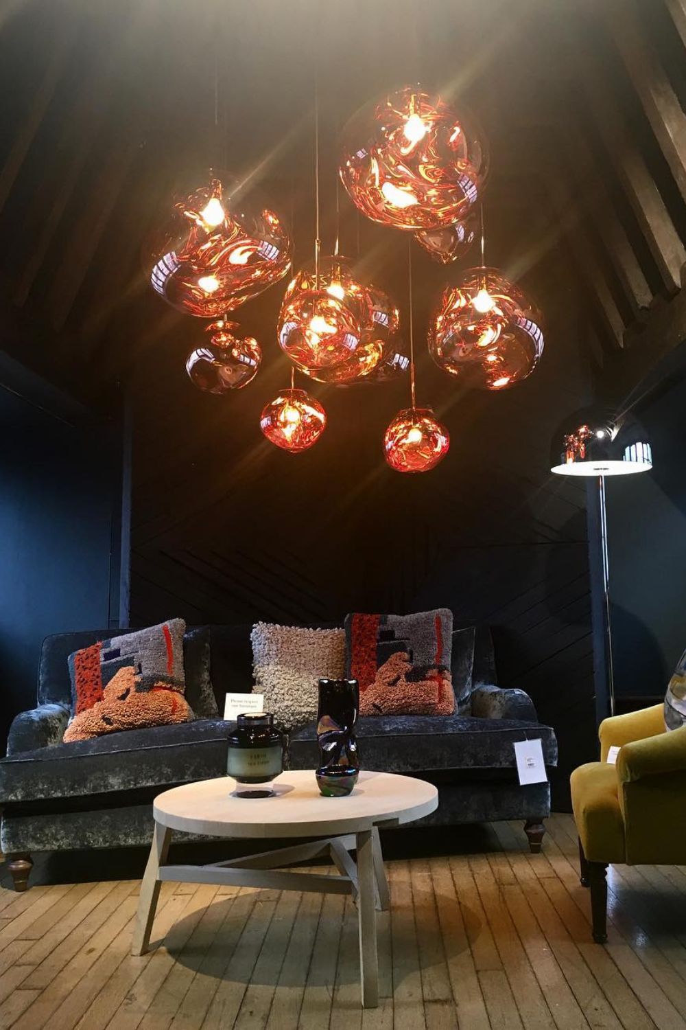 Metallic Lava Glass Pendant Lamp
