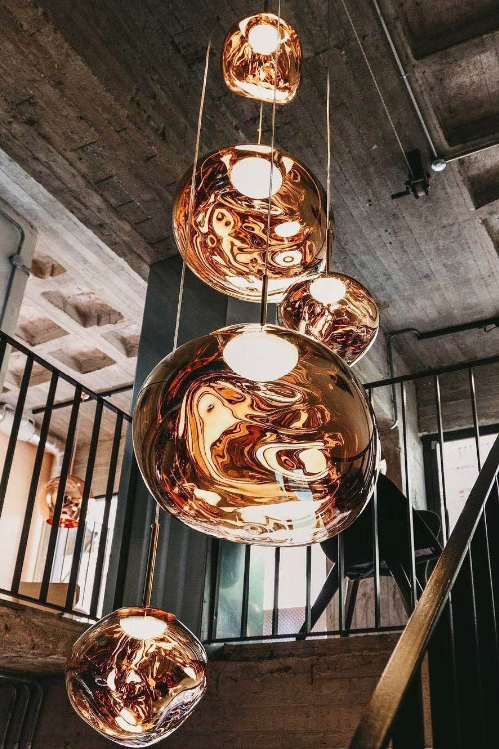 Metallic Lava Glass Pendant Lamp
