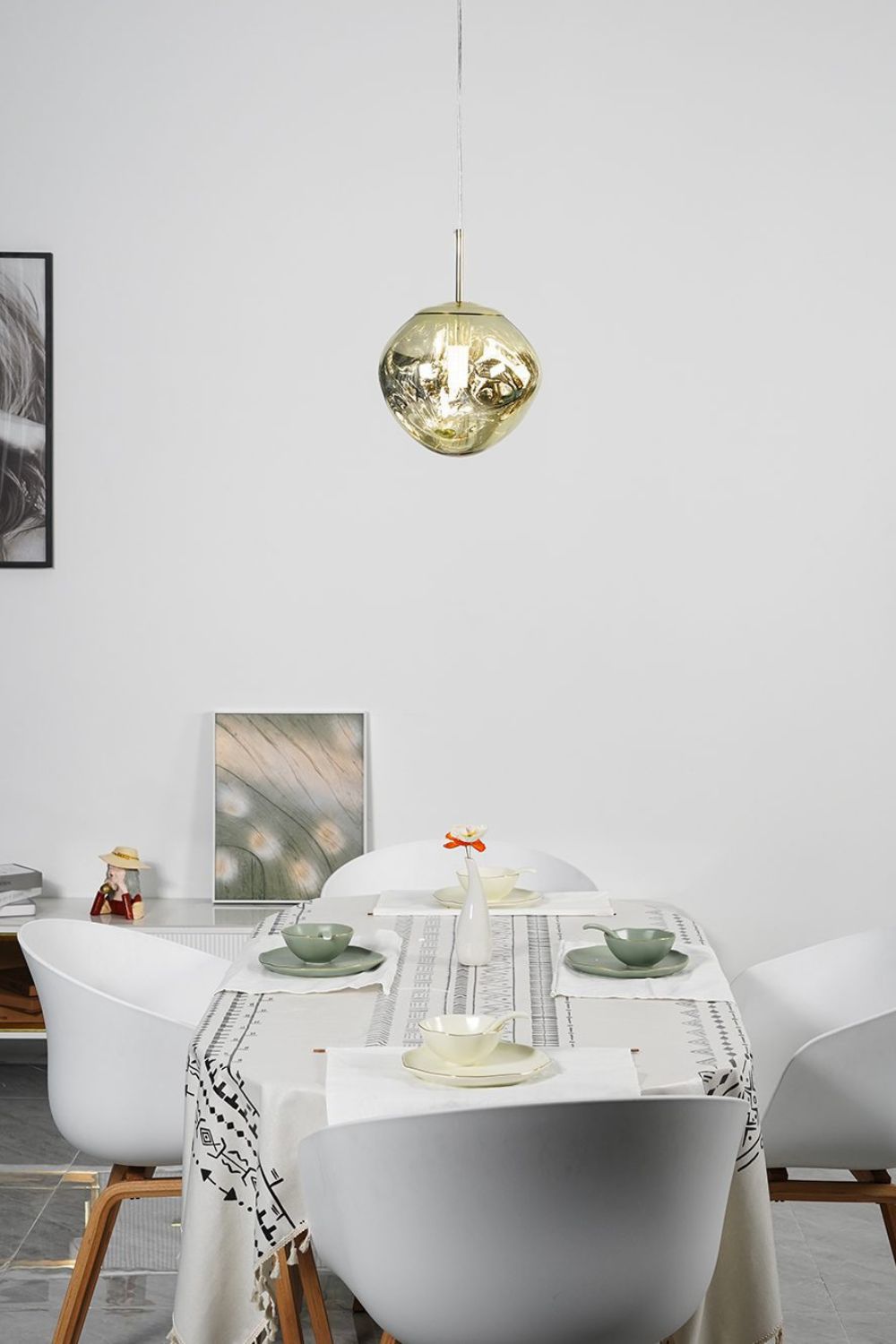 Metallic Lava Glass Pendant Lamp