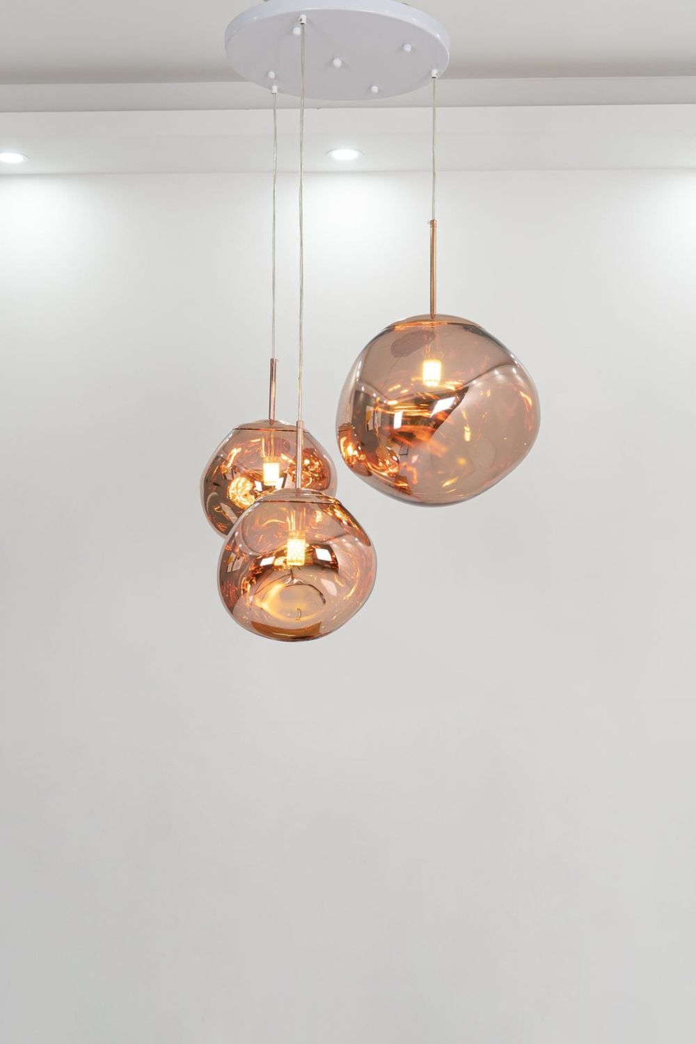 Metallic Lava Glass Pendant Lamp