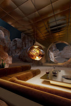 Metallic Lava Glass Pendant Lamp