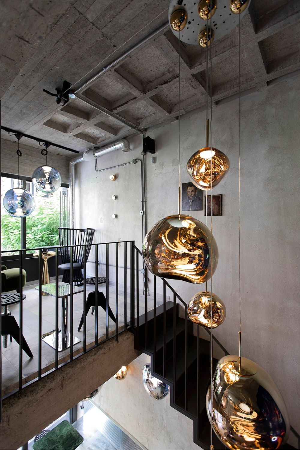 Metallic Lava Glass Pendant Lamp