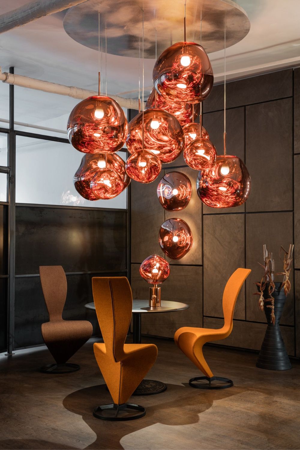 Metallic Lava Glass Pendant Lamp