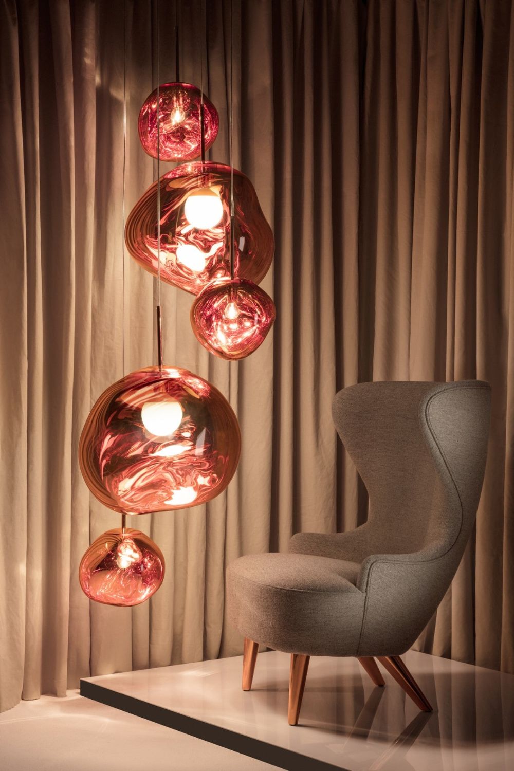 Metallic Lava Glass Pendant Lamp