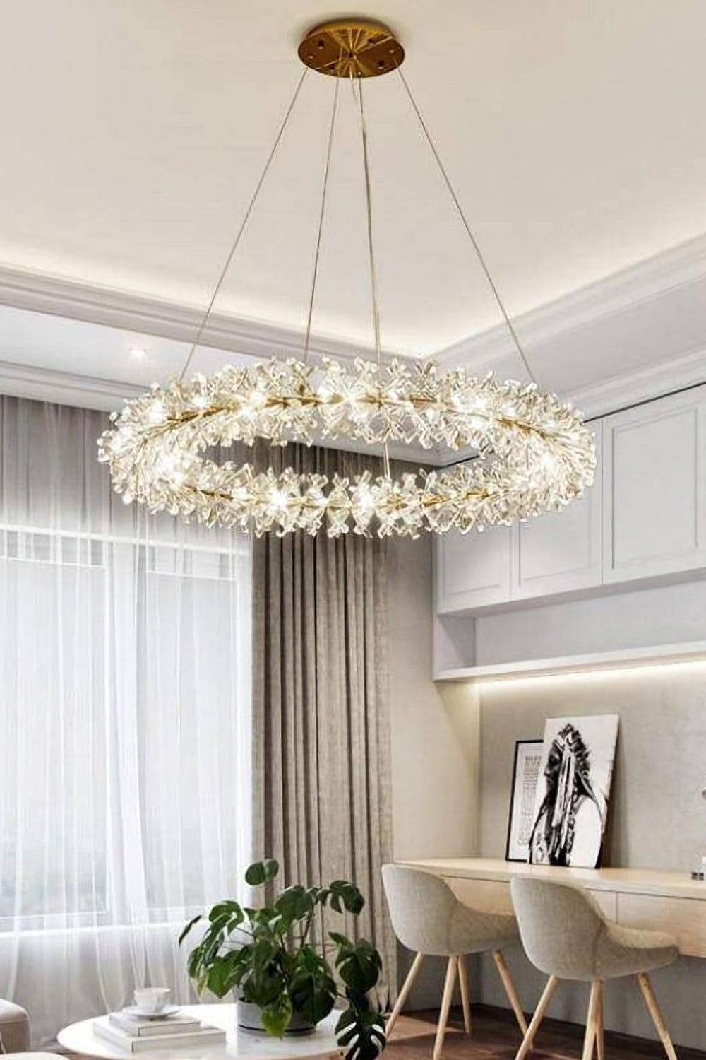 Mira Crystal Ring Chandelier