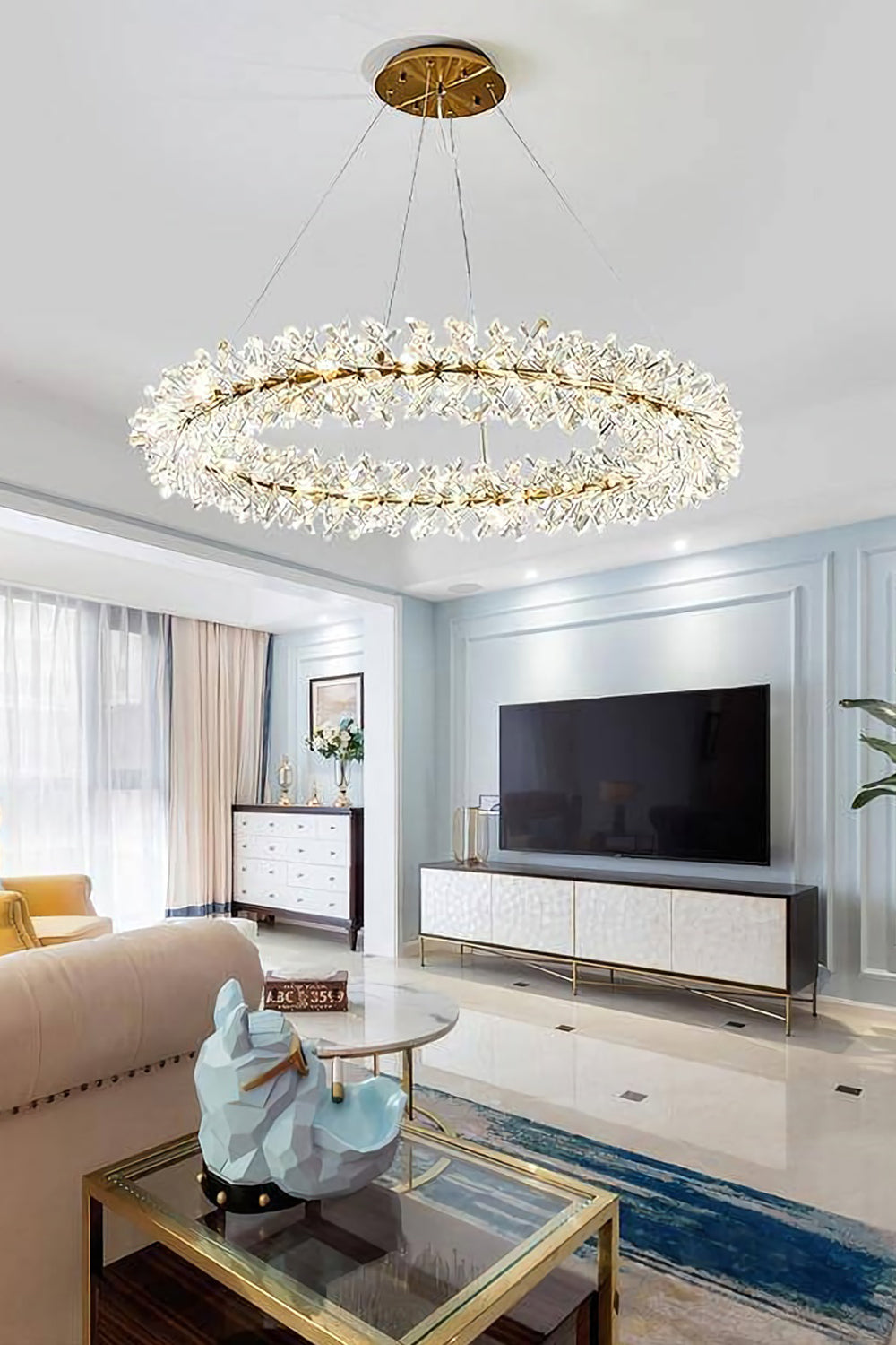 Mira Crystal Ring Chandelier