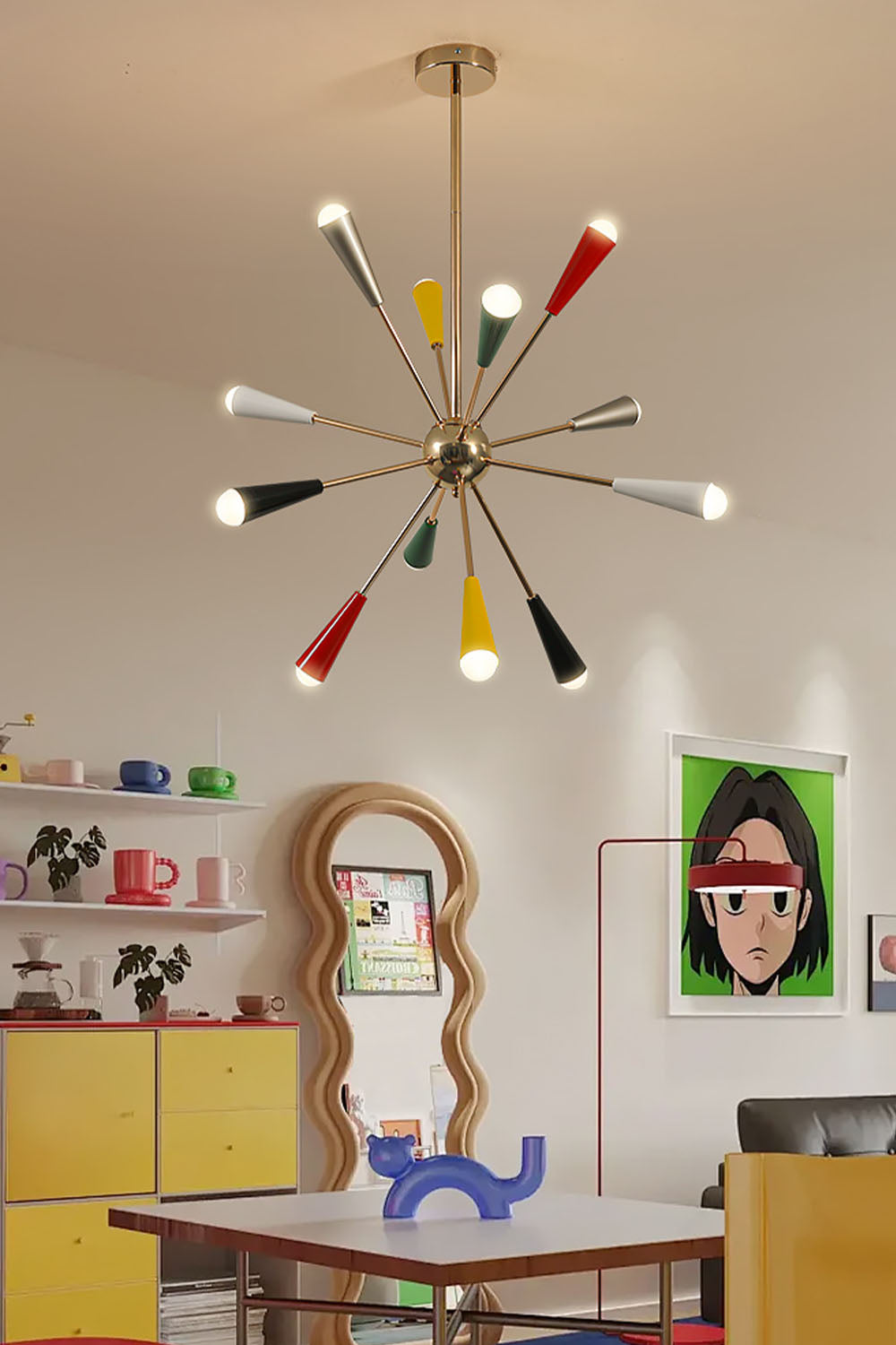 Multi-color Fireworks Chandelier