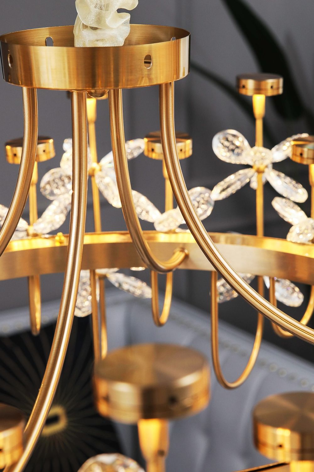 Olander flower crystal chandelier
