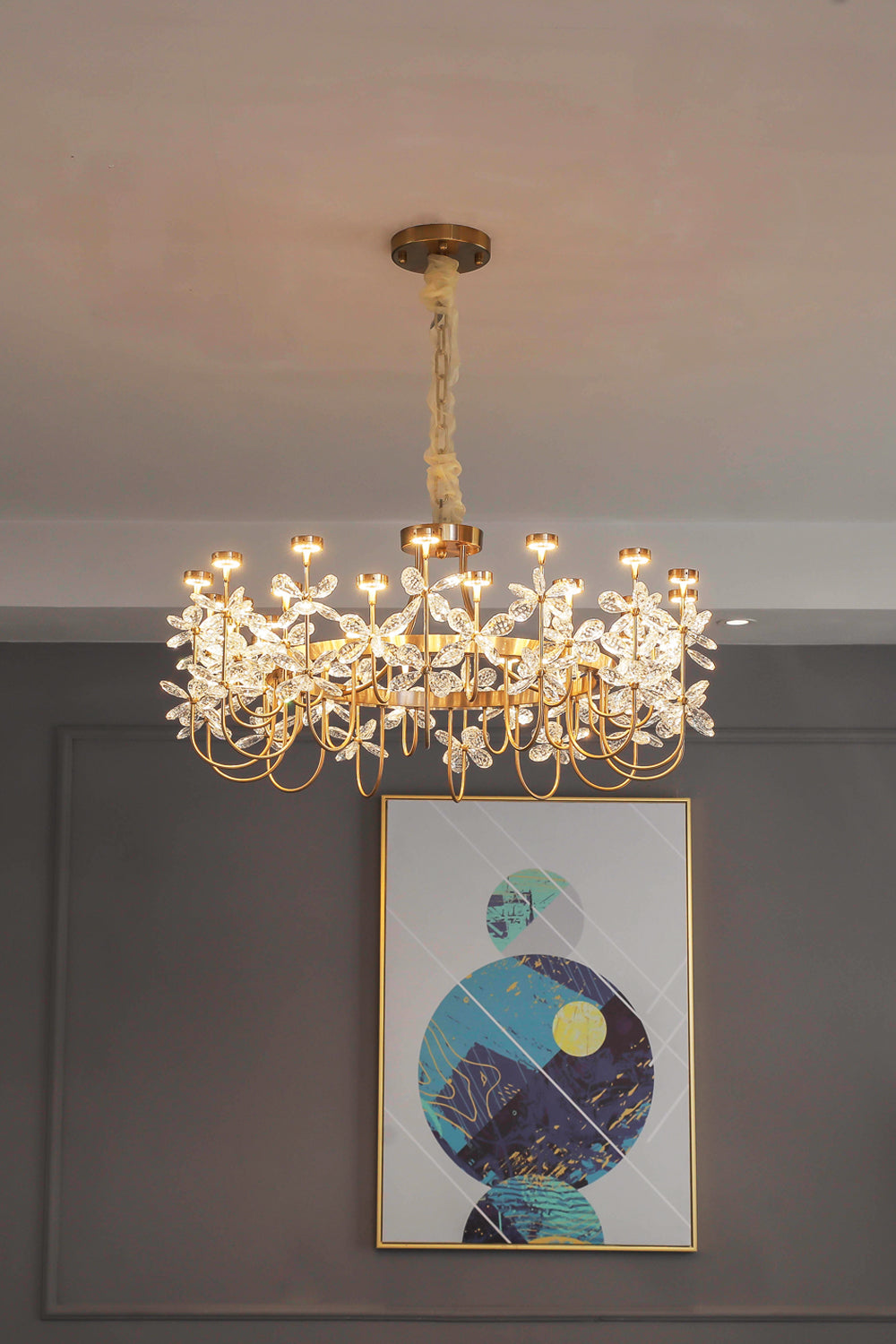 Olander flower crystal chandelier