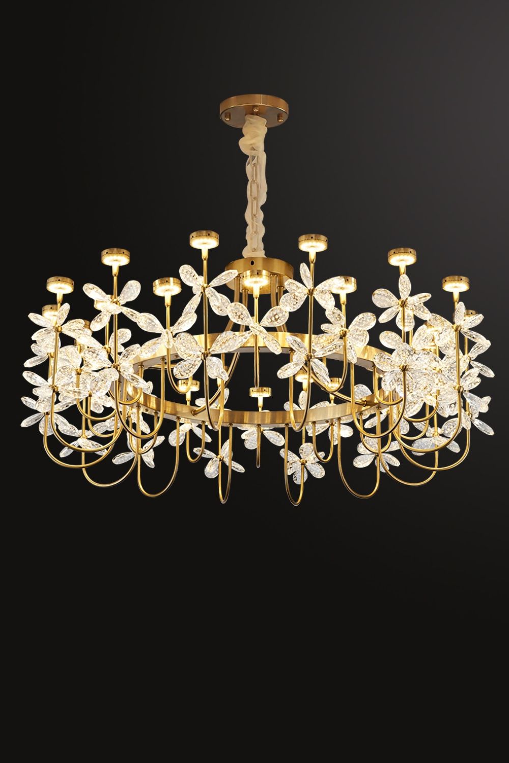 Olander flower crystal chandelier