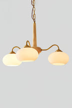 Walnt glass Chandelier