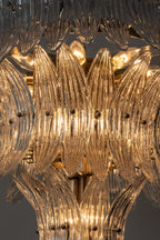 Ribbed Leaf Tier Chandelier
