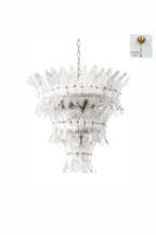 Ribbed Leaf Tier Chandelier