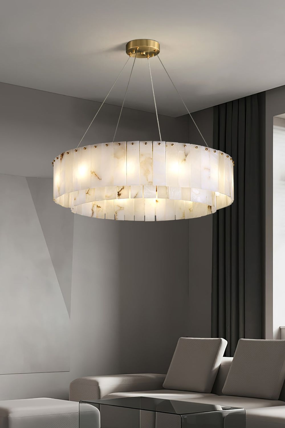 Rock Alabaster Chandelier